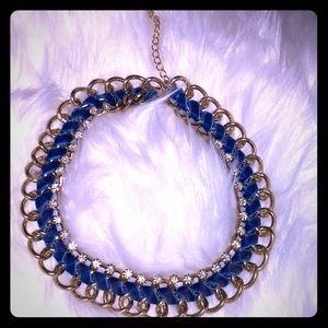 Blue and gold necklace